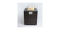 Flynama 28inch Outdoor Fire Pit Column, Propane Fire Column for Decor Gas Fire Pit Table Garden Corner Fire Table