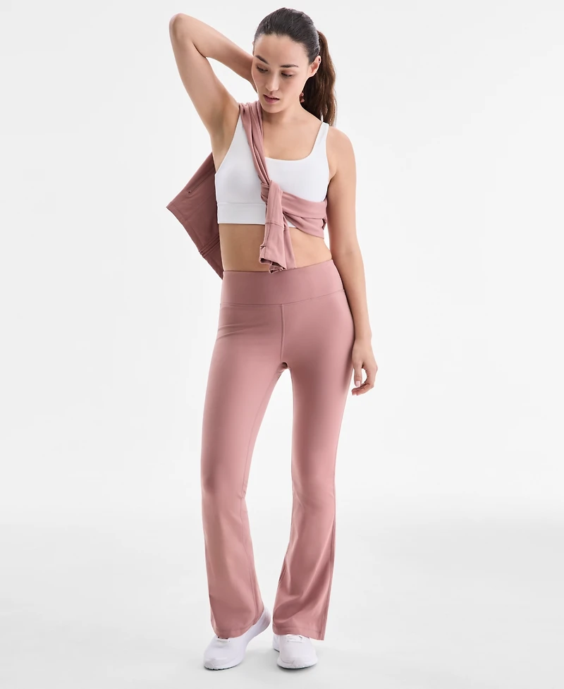 Id Ideology Women's Petite Studio High Rise Flare Leggings, Created for Macy's