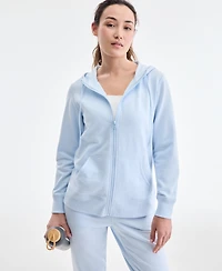 Id Ideology Women's Relaxed Zip-Front Long-Sleeve Fleece Hoodie, Created for Macy's