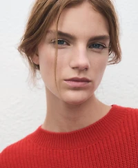 Mango Women's Three-Quarter Sleeve Knitted Sweater