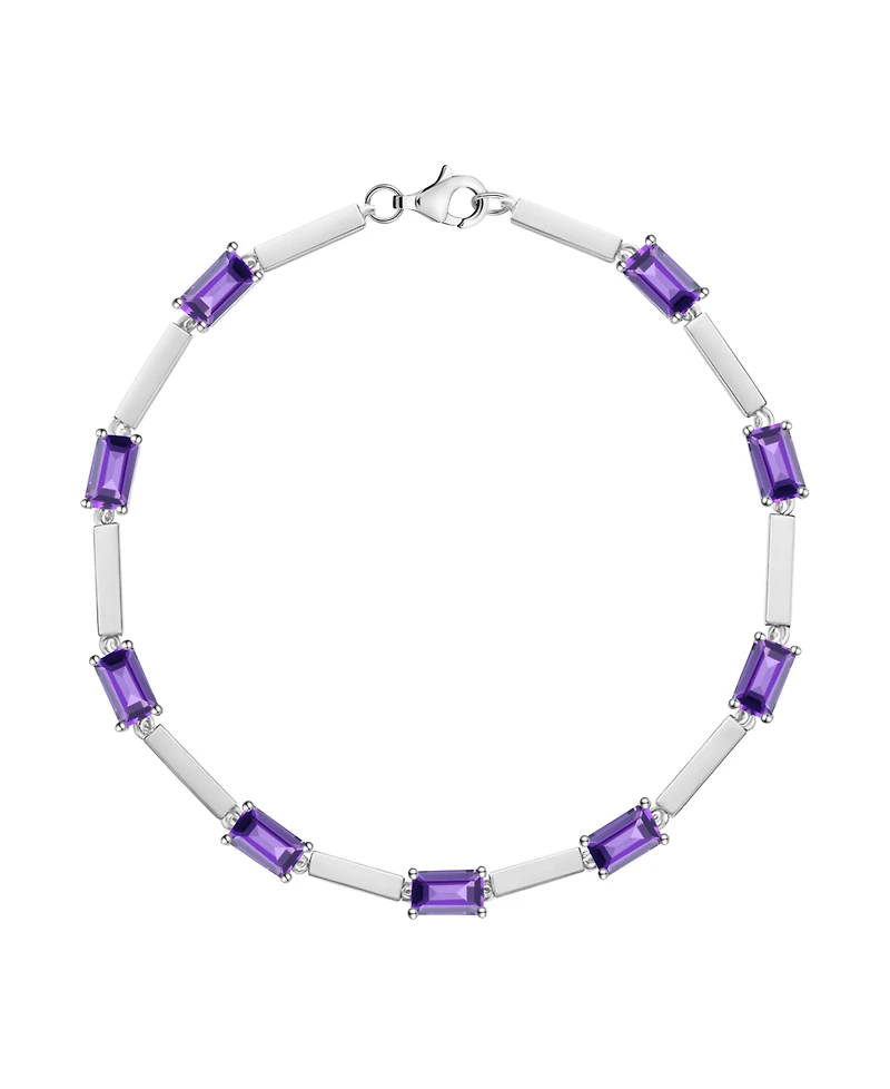 Macy's Lab-Grown Amethyst (2.2 ct. t.w.) Bracelet Sterling Silver (Also Available Multi-Stones)