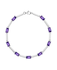 Macy's Lab-Grown Amethyst (2.2 ct. t.w.) Bracelet Sterling Silver (Also Available Multi-Stones)