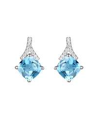 Macy's 2-Pc. Amethyst (3.2 ct. t.w.) and Lab-Grown White Sapphire (0.18 Earrings Pendant Set 14k Gold Over Sterling Silver (Also Avai