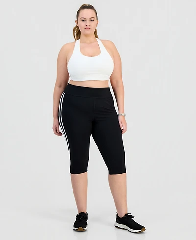 Id Ideology Plus Studio Side-Stripe Cropped Leggings, Macy's Exclusive