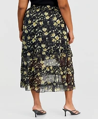 And Now This Trendy Plus Chiffon Midi Skirt, Macy's Exclusive