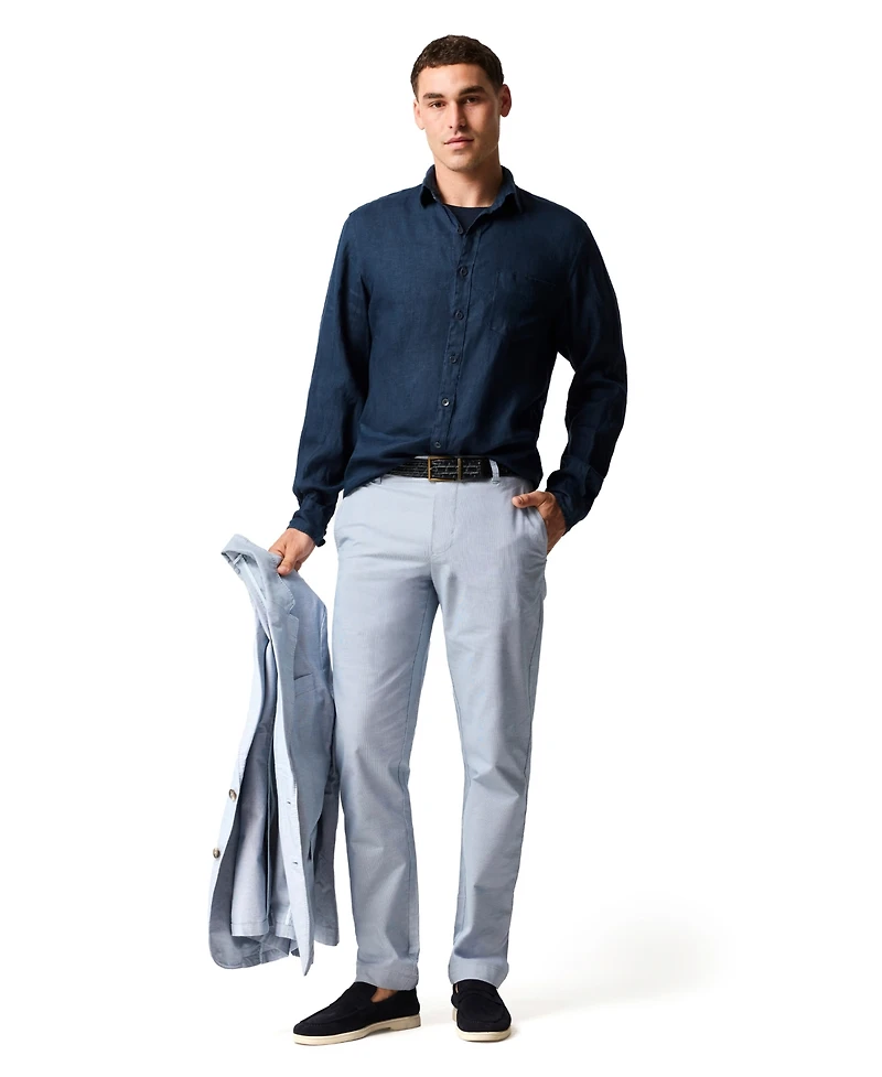 Rodd Gunn Men's Coromandel Linen Long Sleeve Slim Fit Shirt