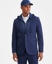 Alfani Men's Textured Knit Regular-Fit Hoodie Blazer, Macy's Exclusive