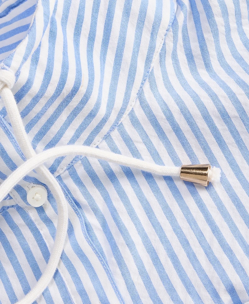 On 34th Women's Cropped Drawstring Button-Front Shirt, Macy's Exclusive