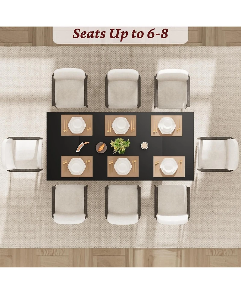 Gaomon Kitchen Table 71 inch Large Dining Table for 6 Farmhouse Kitchen Table for Dining Room, Home Office, Living Room