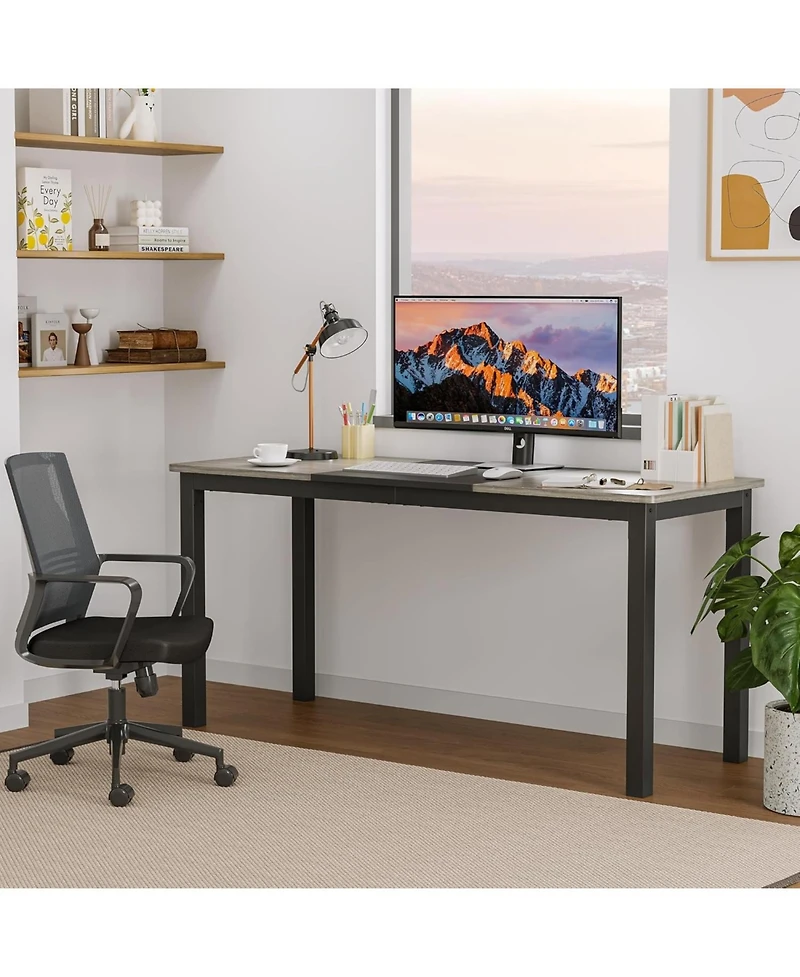 Gaomon Kitchen Table Dining Table for 4-6 People 63 inch Long Wooden Rectangular Kitchen Table