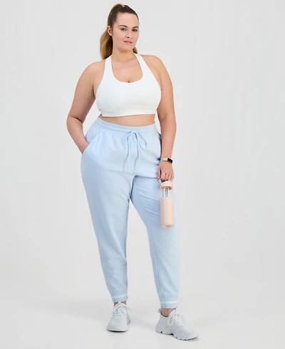 Id Ideology Plus Ribbed Fleece Ankle Jogger Pants, Macy's Exclusive