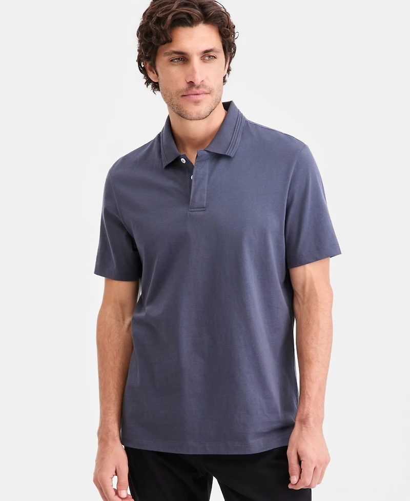 Alfani Men's Regular-Fit Mercerized Polo Shirt, Created for Macy's