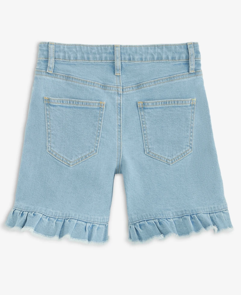 Epic Threads Girls' 5-20 Ruffle-Hem Denim Midi Shorts, Macy's Exclusive