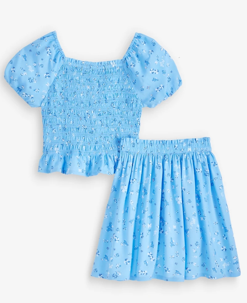 Epic Threads Girls' 5-20 Puff-Sleeve Smocked Top & Skirt, 2-Piece Set, Macy's Exclusive