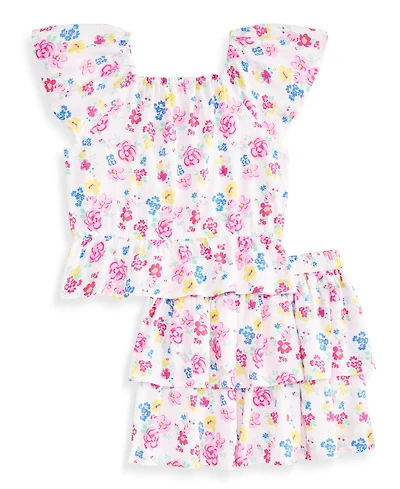 Epic Threads Girls' 12M-5T Ditsy Floral-Print Top & Skirt, 2-Piece Set, Macy's Exclusive