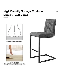 Streamdale Furniture Speckled Gray Tufted Bar Stool - 2 Sets