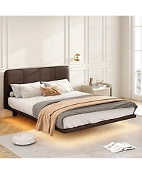 Streamdale Furniture Led Floating Bed Frame Queen