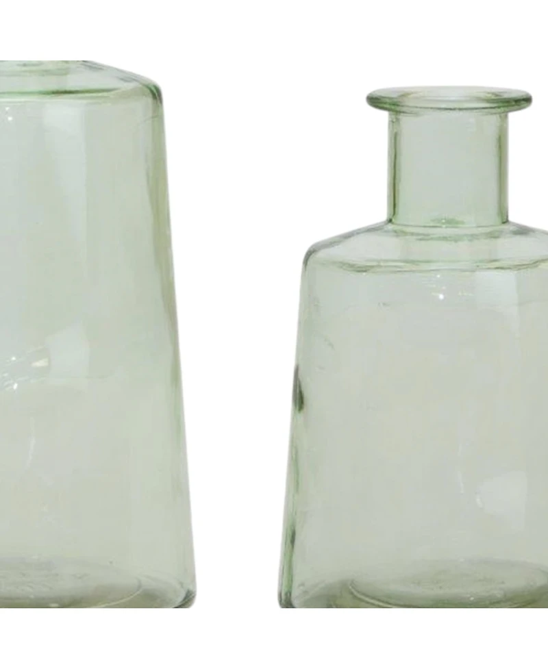 Slickblue Tapered Glass Bottle Vase Set Elegant Home Decor Accent
