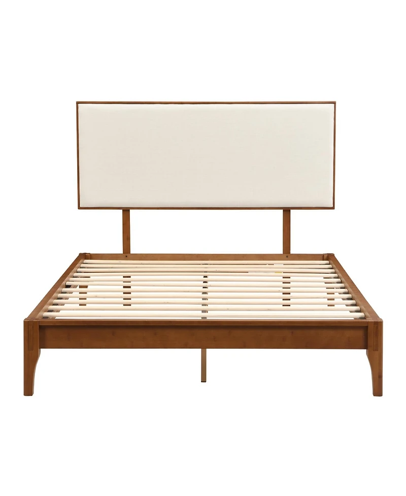 Streamdale Furniture Streamdale Bamboo Platform Bed with Adjustable Headboard
