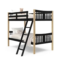 Storkcraft Caribou Twin-over-Twin Bunk Bed (Black with Brown)