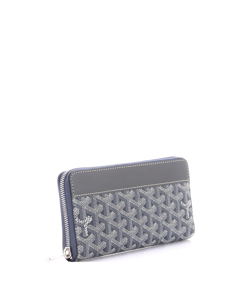 Pre-Owned Goyard Matignon Zip Wallet Coated Canvas with Leather