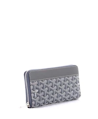 Pre-Owned Goyard Matignon Zip Wallet Coated Canvas with Leather