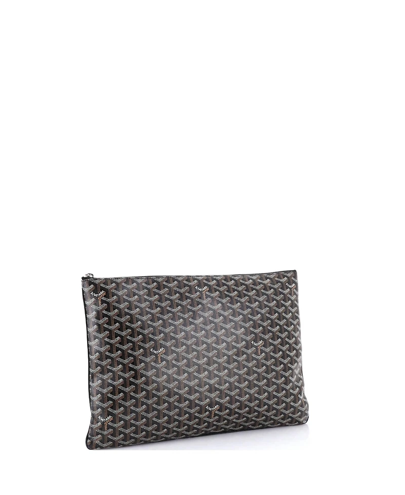 Pre-Owned Goyard Gm Senat Zip Pouch Coated Canvas