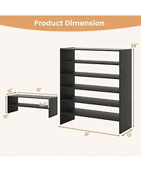 Slickblue 6-Tier Shoe Organizer Rack for Entryway with Anti-Tipping