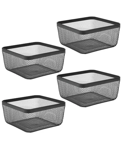mDesign Metal Mesh Pantry Basket for Kitchen Storage