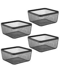 mDesign Metal Mesh Pantry Basket for Kitchen Storage