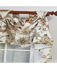 Rlf Home Zanzibar 3-s Victory 100% Cotton Tab Top Swag Window Curtain 54" x 25" Orange