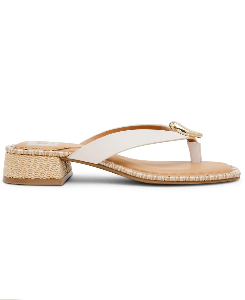 Dv Dolce Vita Women's Nuala Whipstitch Embellished Thong Slip-On Dress Sandals