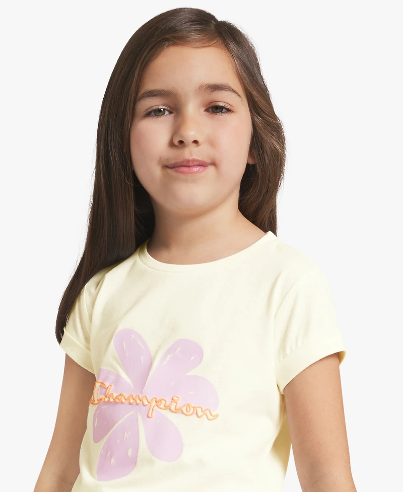 Champion Girls' 4T-6X T-Shirt, Sweatshirt and Skort, 3-Piece Set
