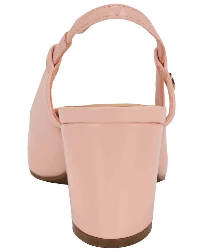 Tommy Hilfiger Women's Jezibee Block Heel Dress Slingback Pumps
