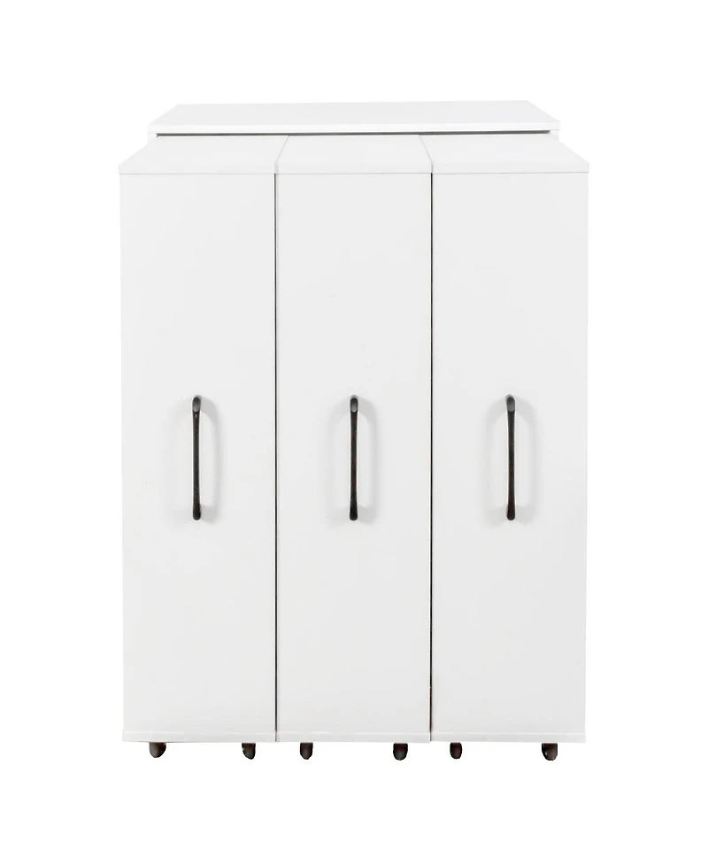 Streamdale Furniture Streamdale Bookcase with Three Pulled Out Doors, 3 Tier Floor Standing, Slide Out Storage Cabinet