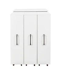 Streamdale Furniture Streamdale Bookcase with Three Pulled Out Doors, 3 Tier Floor Standing, Slide Out Storage Cabinet