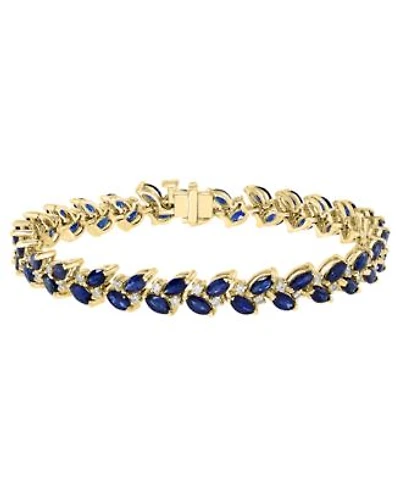 Effy Collection Diamond Sapphire Necklace Bracelet In 14k Yellow Gold
