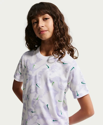 Nike Girls' Sportswear Short-Sleeve Printed T-Shirt