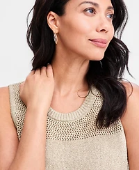 Jm Collection Women's Lurex Open-Work Tank Top, Macy's Exclusive