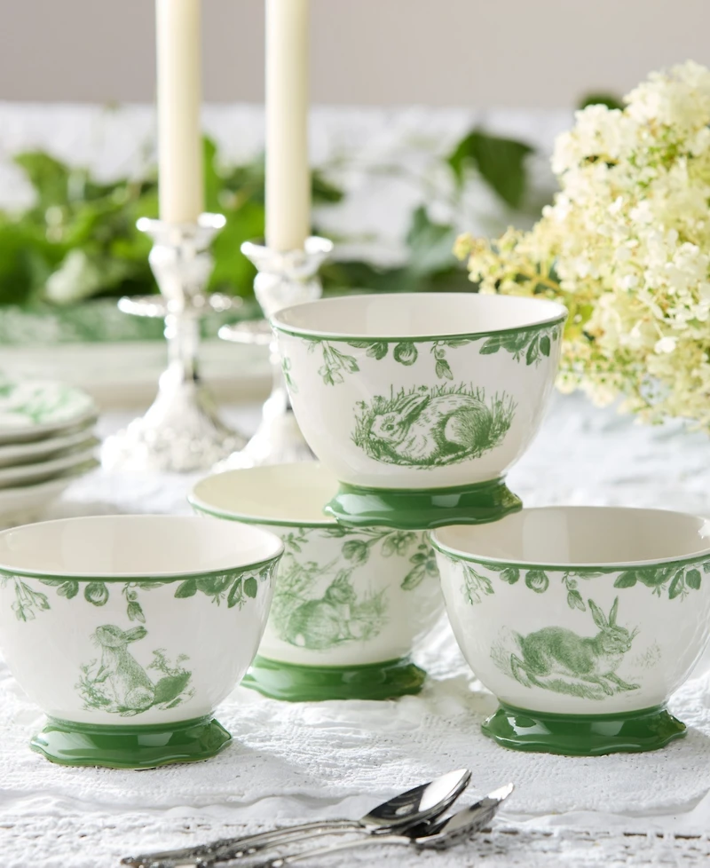 Certified International Le Jardin Ice Cream Bowls, Set of 4