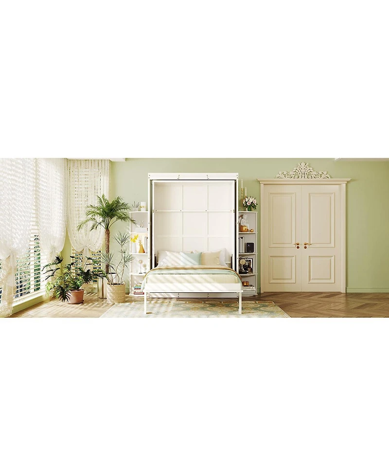 Streamdale Furniture Rotating Queen Murphy Bed with Hidden Cabinet