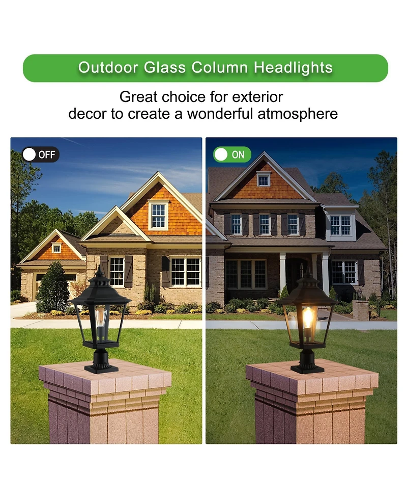 Flynama 21"(H) 1-Pack Outdoor Post Lantern Light