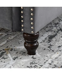 Streamdale Furniture Chesterfield 2-Seater Sofa with Rolled Arms and Nailhead Trim