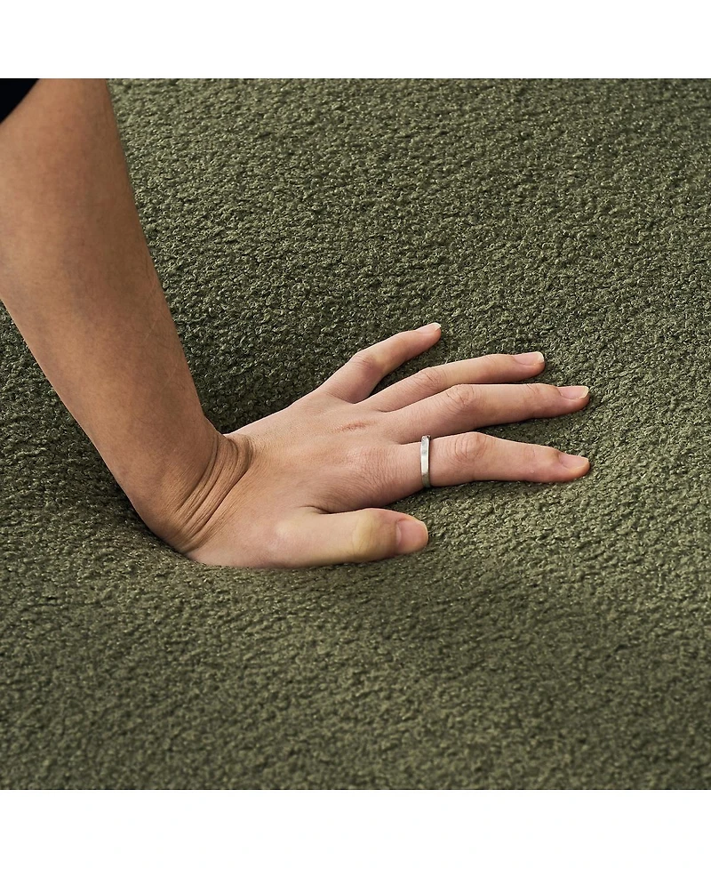 Streamdale Furniture Green Chenille Oversized Tufted Sofa with Gold Metal Legs