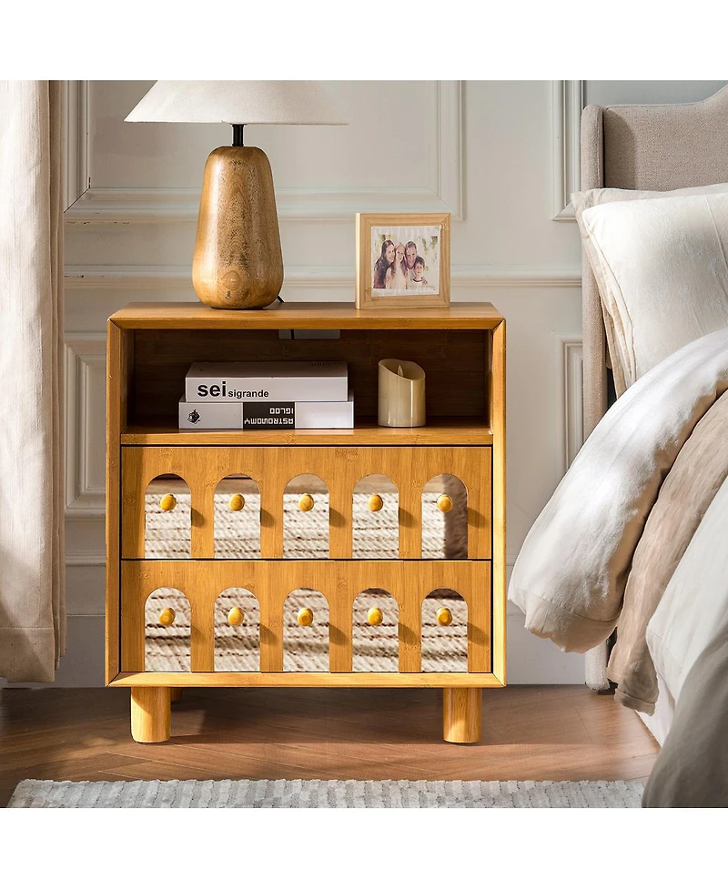 Streamdale Furniture Two Drawers Nightstand