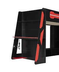 Streamdale Furniture Twin Size Wood Loft Bed with Desk