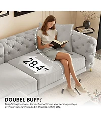 Streamdale Furniture 3-in-1 Convertible Sleeper Sofa, 28.4" Deep Seat Pull Out Sofa Bed