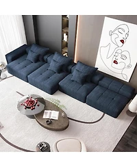 Streamdale Furniture Modern Oversized Modular Sectional Sofa with 6 Pillows