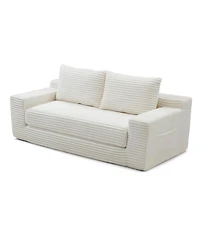 Streamdale Furniture Memory Foam Cloud Loveseat Sofa, 2-in-1 Convertible Folding Couch Bed