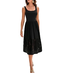 Cupshe Women's Pretty Big Deal Black Midi Beach Dress